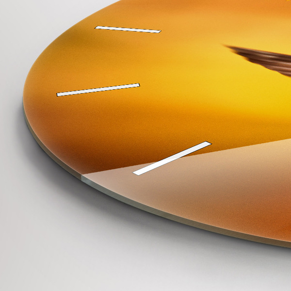 hodiny na skle Pták kolibřík