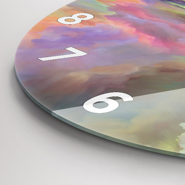 hodiny na skle Abstraktní krajina