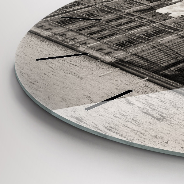 Kulaté skleněné hodiny s fotkou Londýnský Big Ben