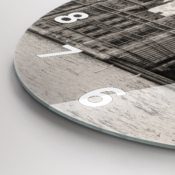 Kulaté skleněné hodiny s fotkou Londýnský Big Ben