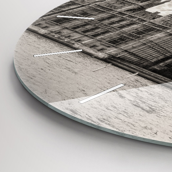 Kulaté skleněné hodiny s fotkou Londýnský Big Ben