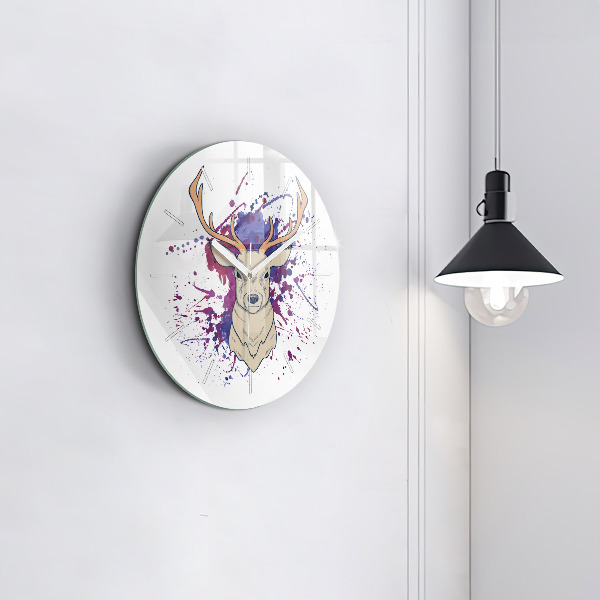 Kulaté skleněné hodiny s fotkou Vektorová ilustrace jelena