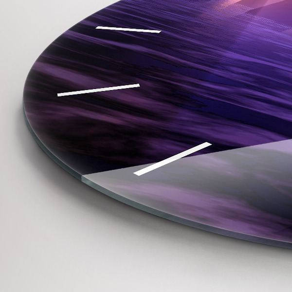 Kulaté skleněné hodiny s fotkou Západ slunce u Stonehenge