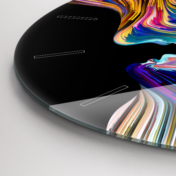 Kulaté skleněné hodiny s fotkou Emocionální umění