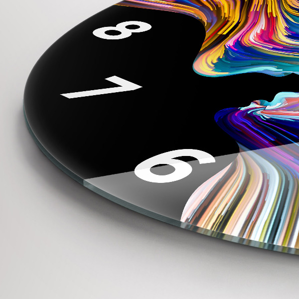 Kulaté skleněné hodiny s fotkou Emocionální umění