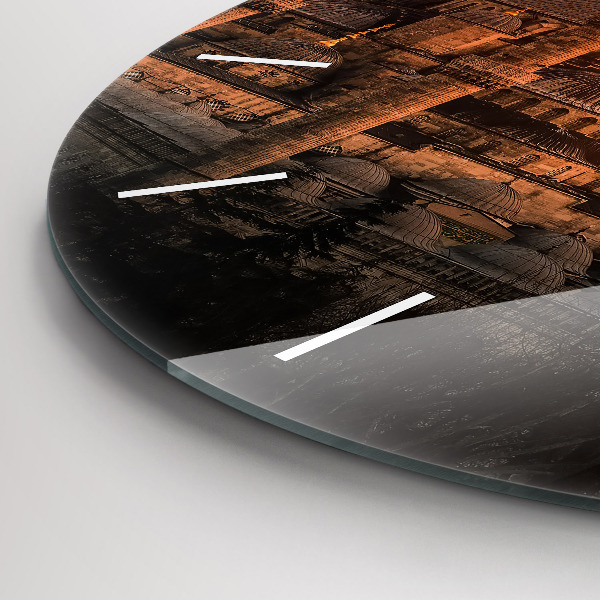 Kulaté skleněné hodiny s fotkou Istanbulská mešita