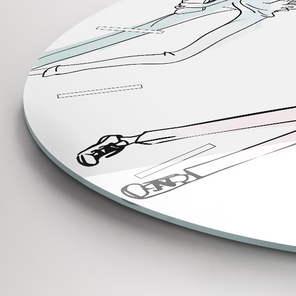 Kulaté skleněné hodiny s fotkou Dámská móda