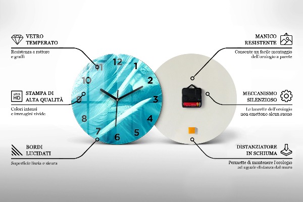 Kulaté skleněné hodiny s fotkou Auto a nápis Surfování