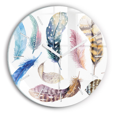 Kulaté skleněné hodiny s fotkou Retro umělecká ilustrace