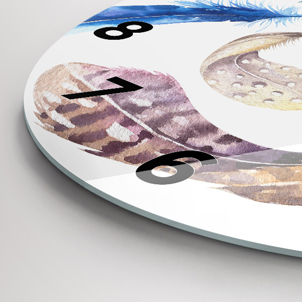 Kulaté skleněné hodiny s fotkou Retro umělecká ilustrace