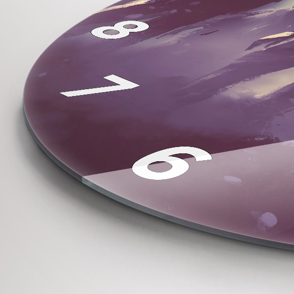 Kulaté skleněné hodiny s fotkou Zombie v noci - halloween