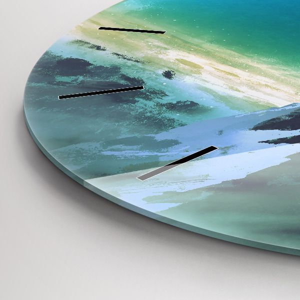 hodiny na skle Muž na Měsíci