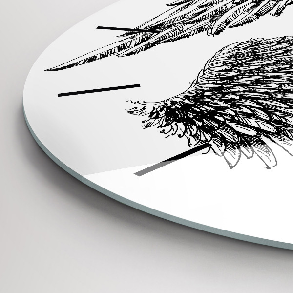 hodiny na skle Křídla anděla