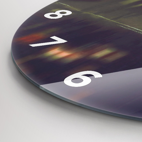 hodiny na skle Lidé s deštníky