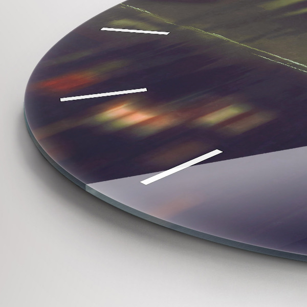 hodiny na skle Lidé s deštníky