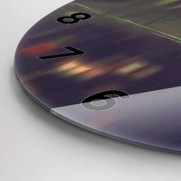 hodiny na skle Lidé s deštníky