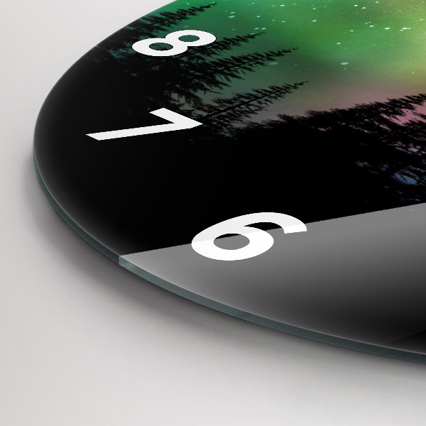 hodiny na skle Polární záře