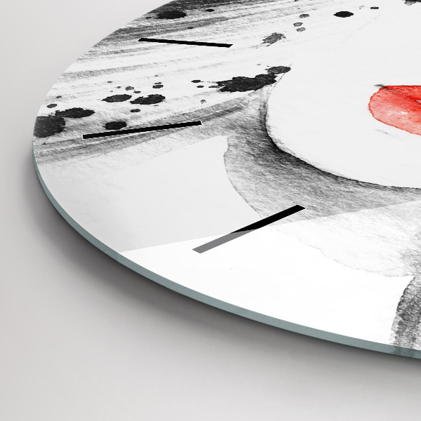 hodiny na skle Žena v klobouku