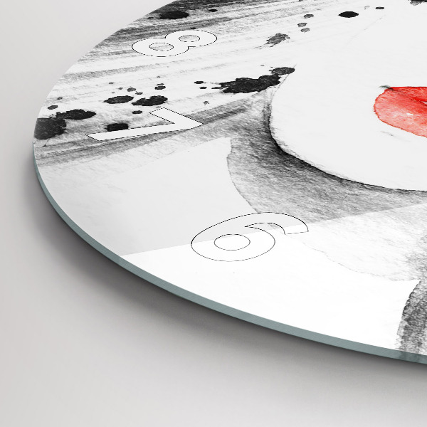 hodiny na skle Žena v klobouku