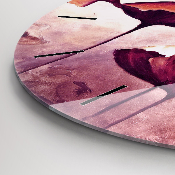 hodiny na skle Kvetoucí máky