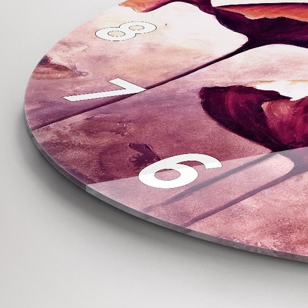 hodiny na skle Kvetoucí máky