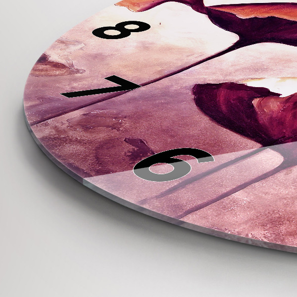 hodiny na skle Kvetoucí máky