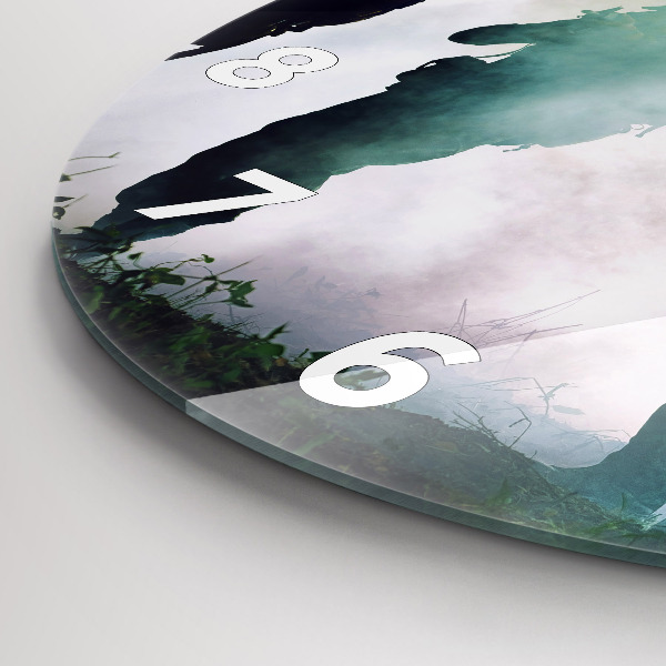 hodiny na skle Vojáci v lese