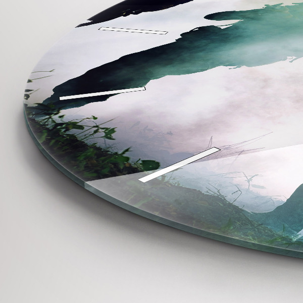 hodiny na skle Vojáci v lese