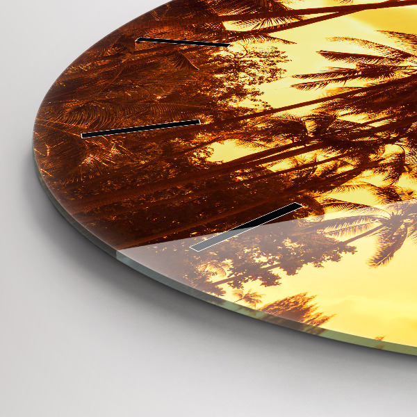 hodiny na skle Slunečné palmy