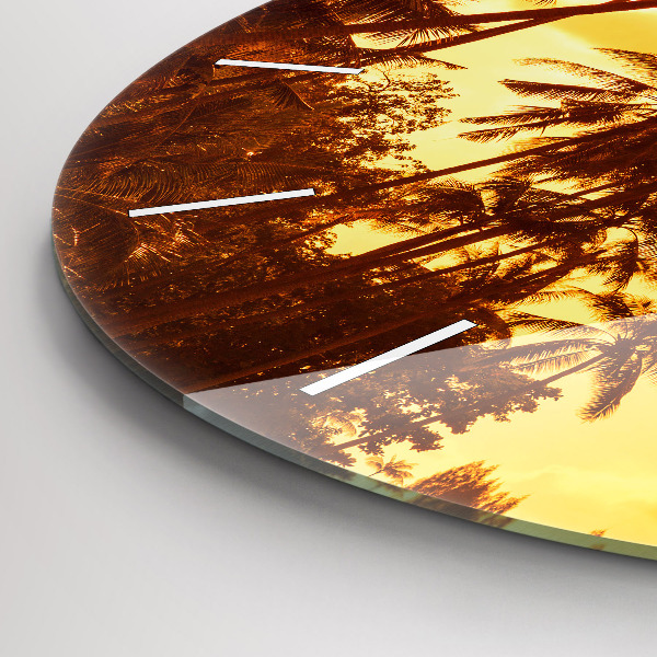 hodiny na skle Slunečné palmy