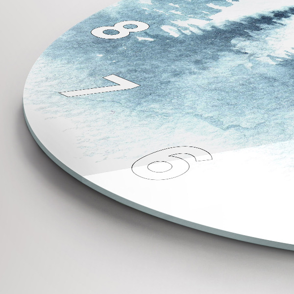 hodiny na skle Zimní les