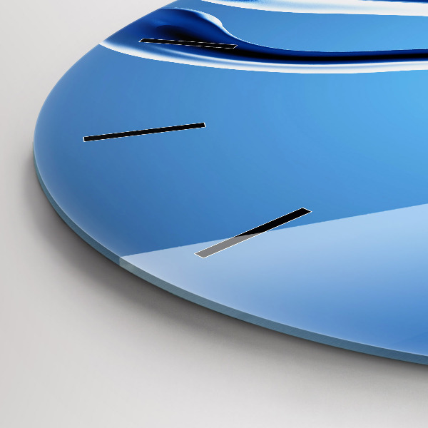 hodiny na skle Tekutá abstrakce