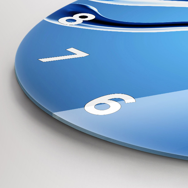 hodiny na skle Tekutá abstrakce