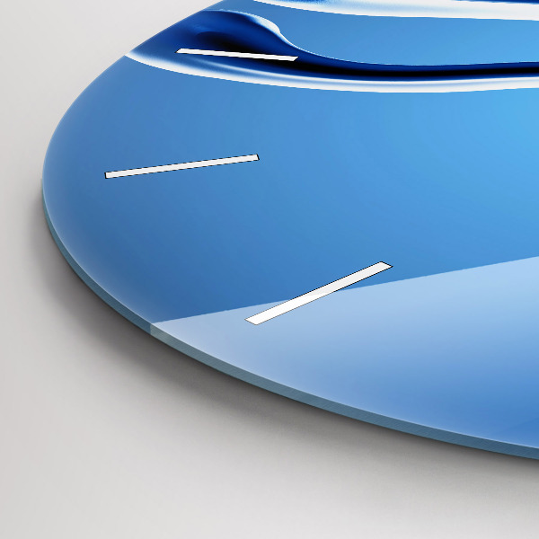 hodiny na skle Tekutá abstrakce