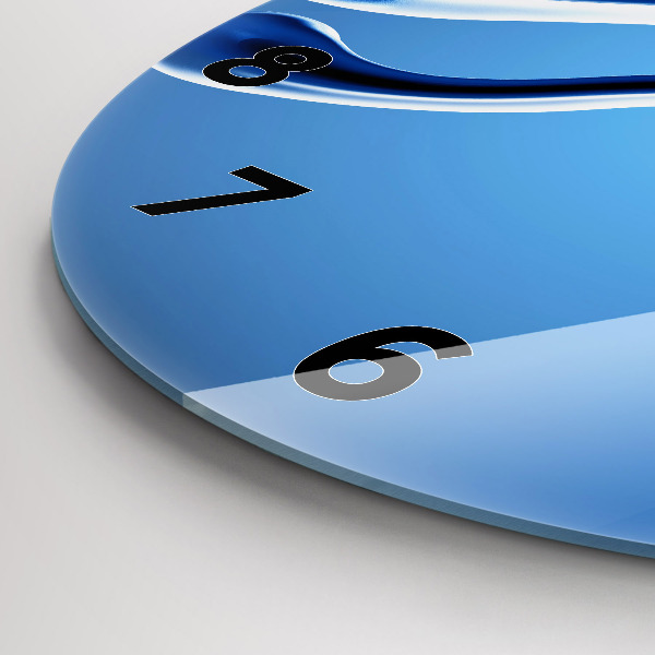 hodiny na skle Tekutá abstrakce