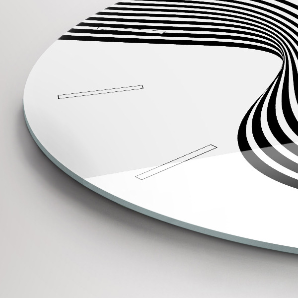 hodiny na skle Černobílé umění