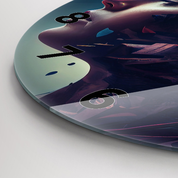 hodiny na skle Abstraktní žena