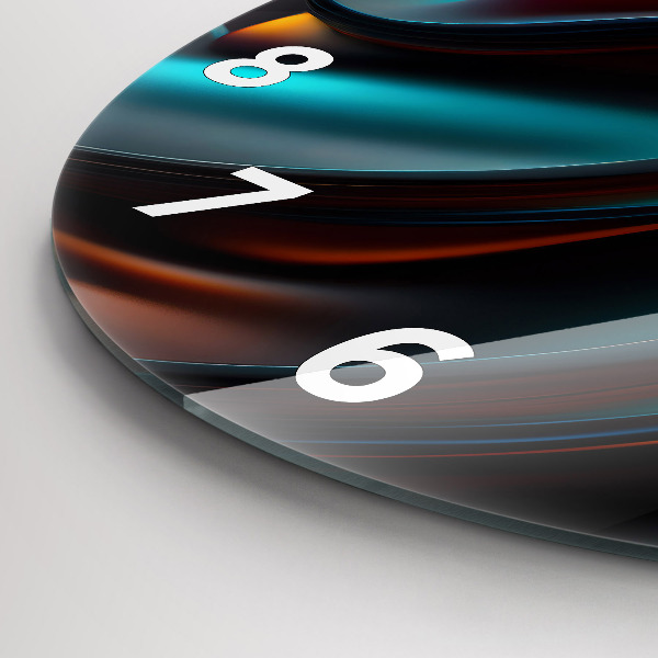 hodiny na skle Futuristická vlna