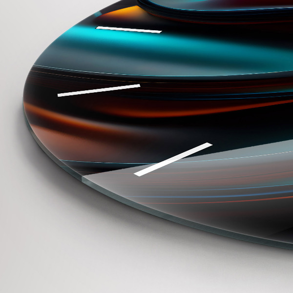 hodiny na skle Futuristická vlna