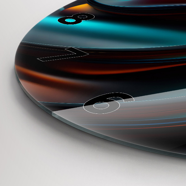 hodiny na skle Futuristická vlna