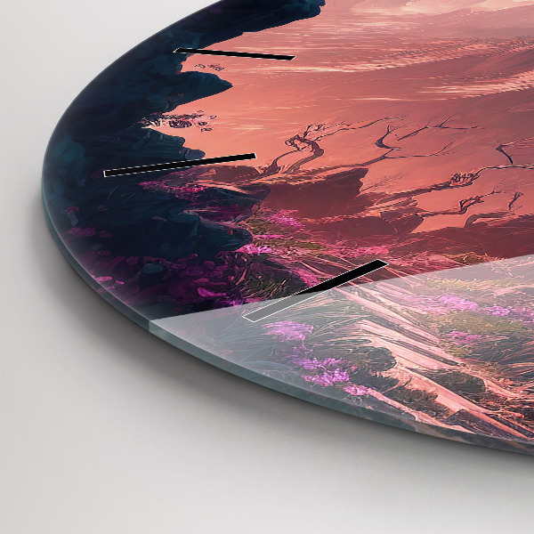 hodiny na skle Kouzelný les a hory