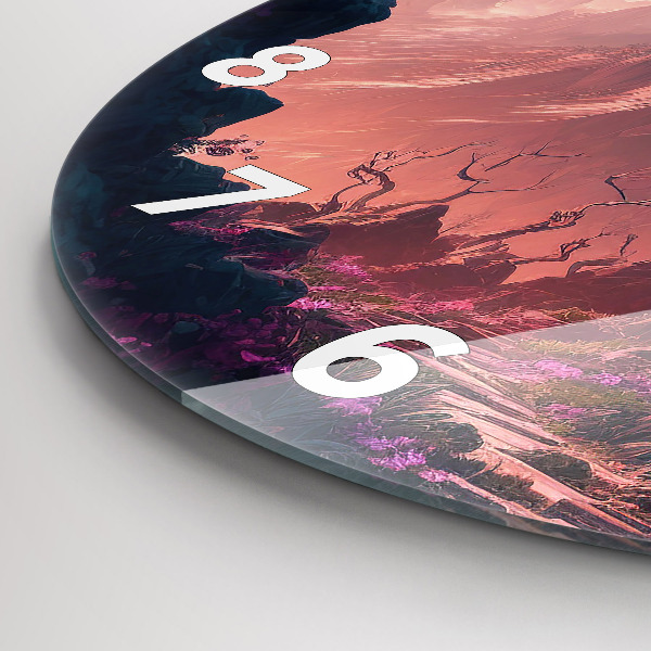 hodiny na skle Kouzelný les a hory