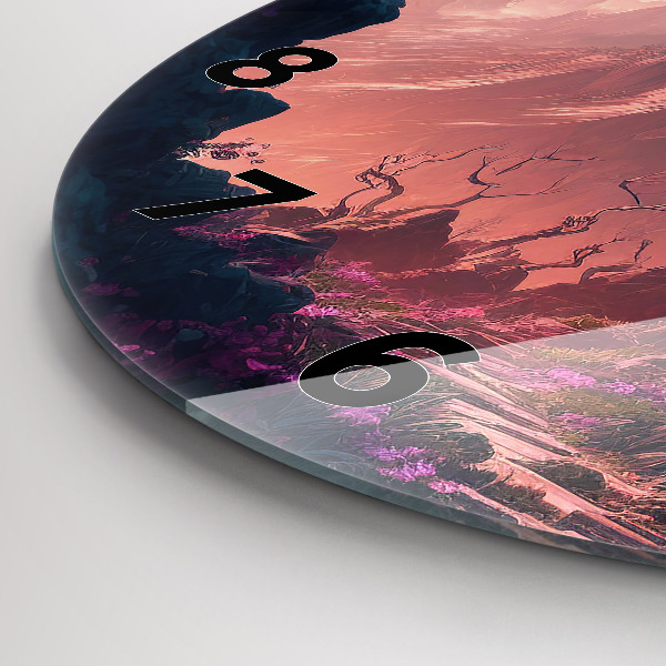 hodiny na skle Kouzelný les a hory