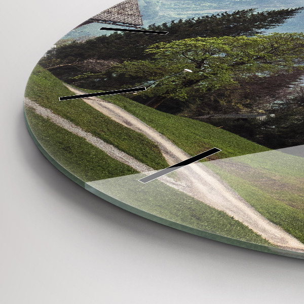 hodiny na skle Pohled na hory