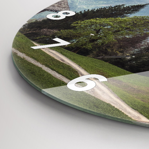 hodiny na skle Pohled na hory