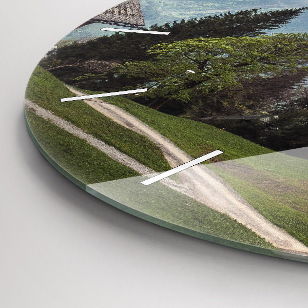 hodiny na skle Pohled na hory