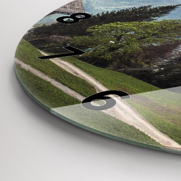 hodiny na skle Pohled na hory