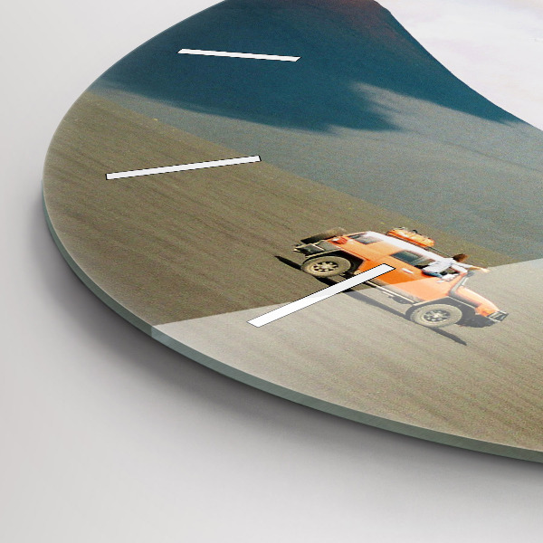 hodiny na skle Vozidlo na Kamčatce