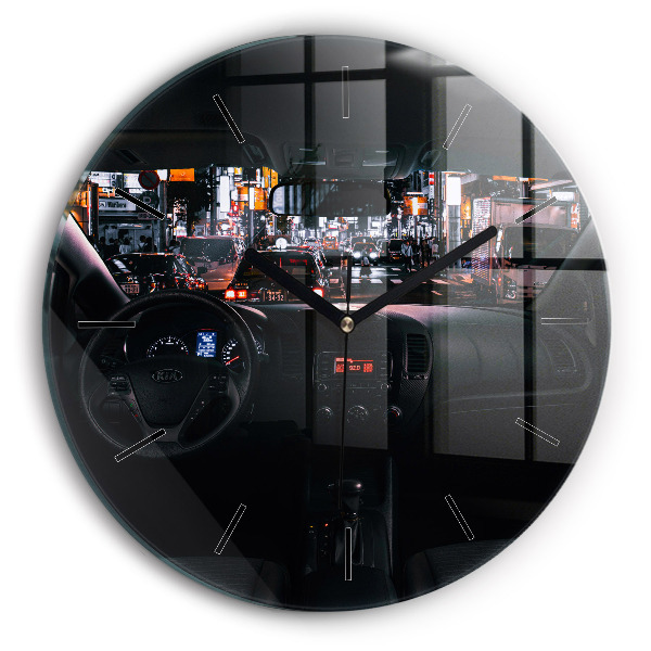 hodiny na skle Auto v Tokiu