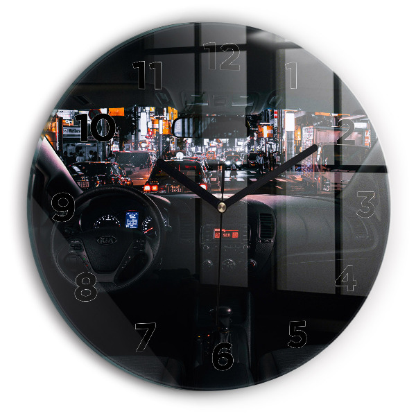 hodiny na skle Auto v Tokiu